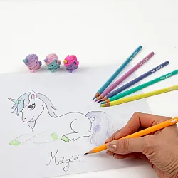 KIDEA Unicorn комплект молив, цв.моливи и гуми