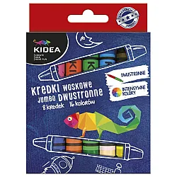 KIDEA Jumbo двувърхи восъчни пастели 8 бр./16 цв.