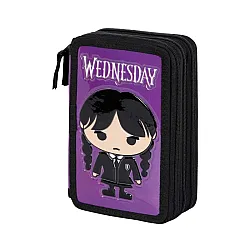 WEDNESDAY CHIBI несесер с 3 ципа, ПЪЛЕН