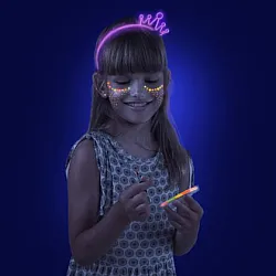 KIDEA бои за лице и диадема, светещи на UV светлина