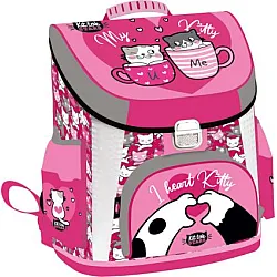 LIZZY CARD KITTOK Heart Kitty комплект 5 в 1 - раница, несесер, спортна торба, бутилка, кутия за храна