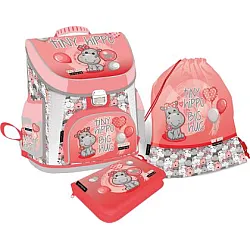 LIZZY CARD LOLLIPOP Thiny Hippo комплект 3 в 1 - раница, несесер, спортна торба