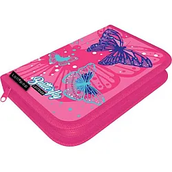 PINK BUTTERFLY комплект 5 в 1 - раница, несесери 2 бр., спортна торба, бутилка