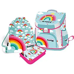 HAPPY RAINBOW комплект 3 в 1 - раница, несесер, спортна торба