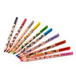 KIDEA Jumbo цветни моливи 10 цв. Коли