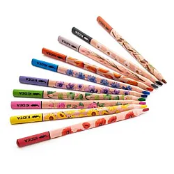 KIDEA Jumbo цветни моливи 10 цв. Цветя