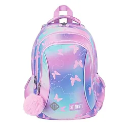 St. Right Pink Butterflies ученическа раница
