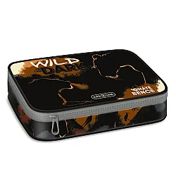 Ученически несесер с един цип на две нива Wild in the dark (5543)