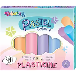Пластилин Colorino 6 пастелни цвята