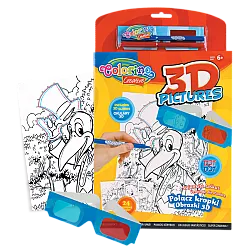 COLORINO CREATIVE ЗАБАВНА КНИЖКА 3D КАРТИНИ