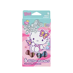 Брокатни флумастери 6 цвята Colorino Hello Kitty Pastel