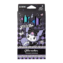 Брокатни флумастери 6 цвята Colorino Kuromi