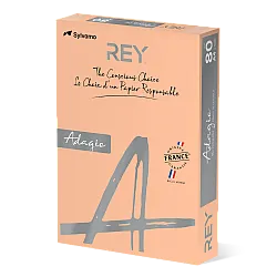Копирна хартия REY Adagio, A4, 80 г, пастелен цвят Salmon (91), пакет 500 л.