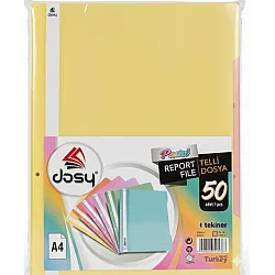 Папка с машинка и перфорация DOSY Pastel A4, PP, 180 mic, ванилия