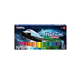 Пластилин 12 цв. Nasa Colorino