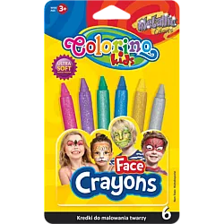 Пастели за лице 6 металик цвята Colorino