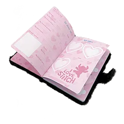 Пухкава тетрадка A5 – Stitch Fluffy BLACK