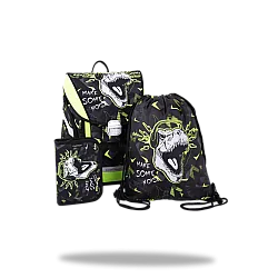 Ученическа раница с аксесоари Coolpack - Primo Ultra Base - DINOPARK