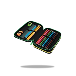Ученически несесер с пособия COOLPACK - JUMPER 2 - Hello Kitty Neon Black