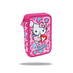 Ученически несесер с пособия COOLPACK - JUMPER 2 - Hello Kitty Pink