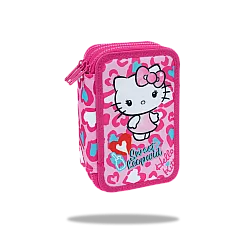 Ученически несесер с пособия Coolpack - Jumper 3 - Hello Kitty Pink