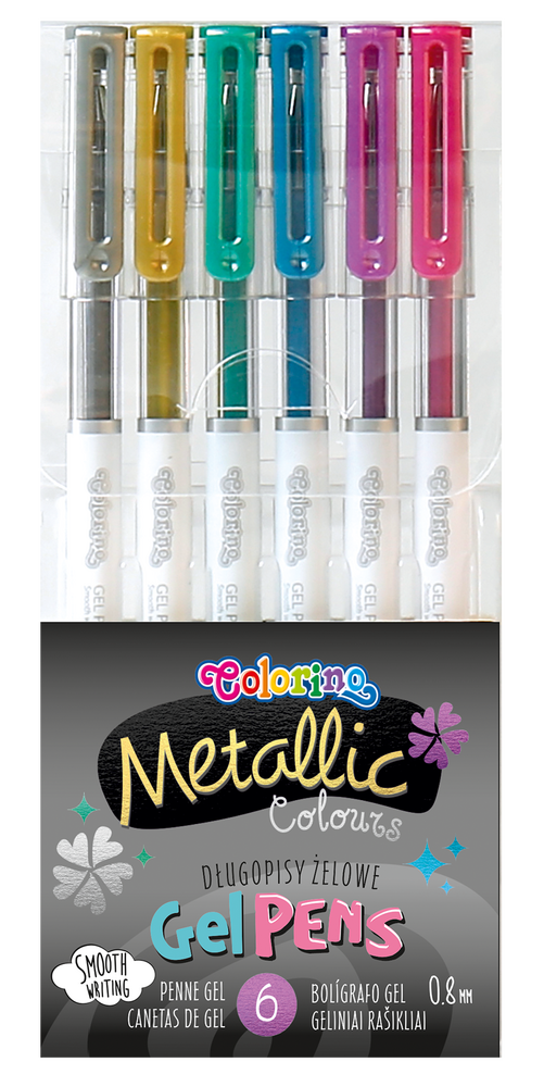 Цветни химикали 6 цвята металик Colorino