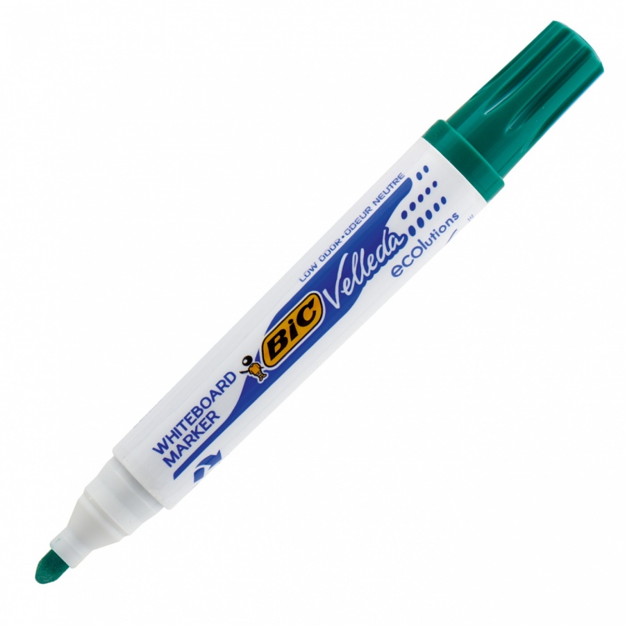 Маркер за бяла дъска BIC Eco Velleda 1701 объл връх, 1.5 мм, зелен