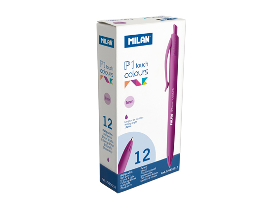 Химикалка MILAN авт., P1 Touch Colours 1.0 мм, лилава