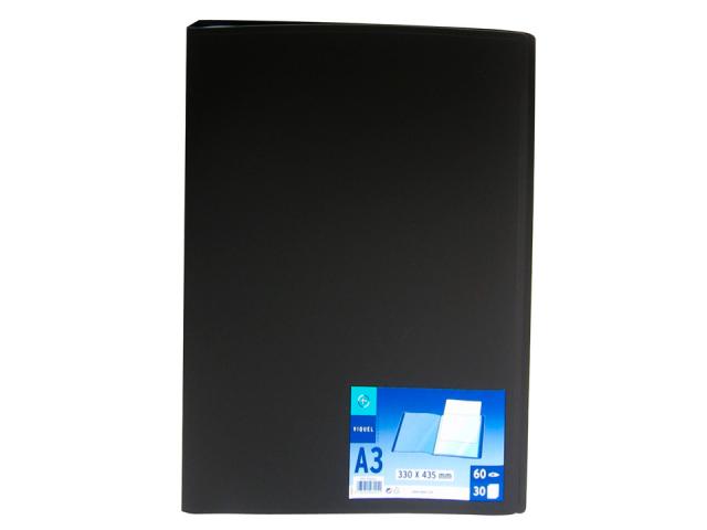 Папка с 30 джоба, черен, A3, РР