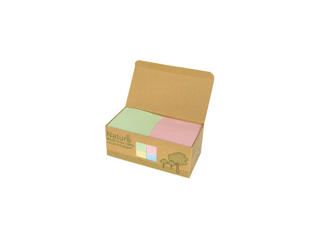 Листчета лепящи, Nature box, 4 цв., 75х75 мм, 100 л.