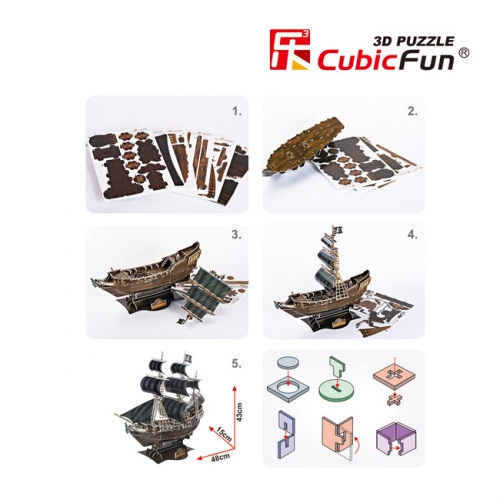 Cubic Fun Пъзел 3D Кораб The Queen Annes Revenge 155ч