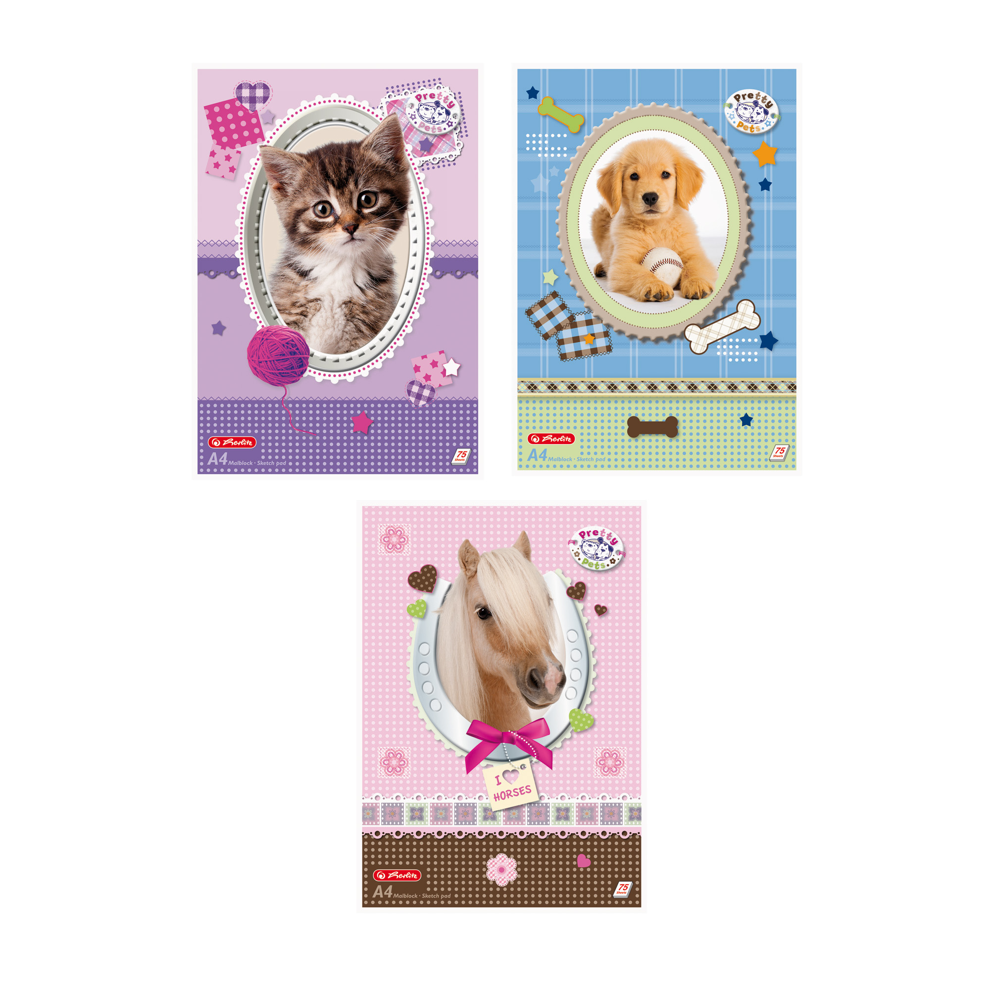 БЛОК ЗА РИСУВАНЕ А4 PRETTY PETS 3  МОТИВА