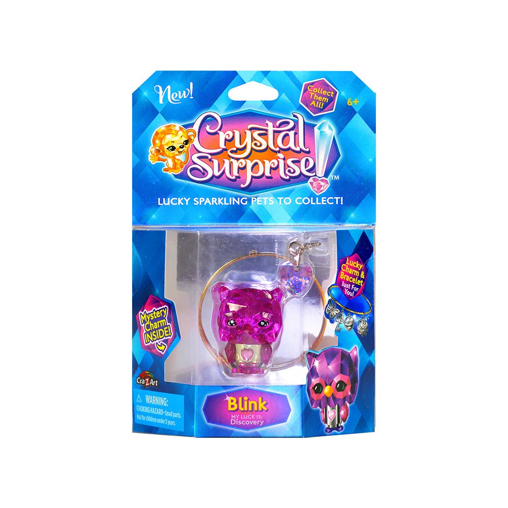 CRYSTAL SURPRISE Блестящо животинче с 2 талисманчета и гривна