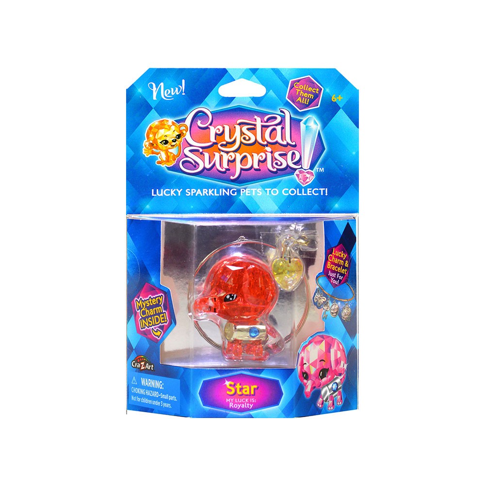 CRYSTAL SURPRISE Блестящо животинче с 2 талисманчета и гривна