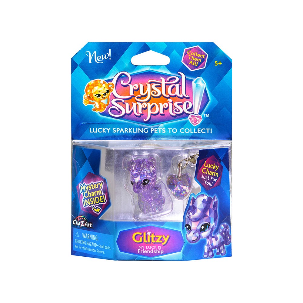 CRYSTAL SURPRISE Блестящо животинче с 2 талисманчета