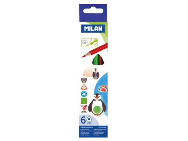 Моливи 6 цв., триъгълни 231 MILAN