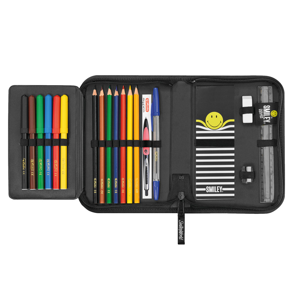 Herlitz НЕСЕСЕР  19 ч SmileyWorld Black Stripes
