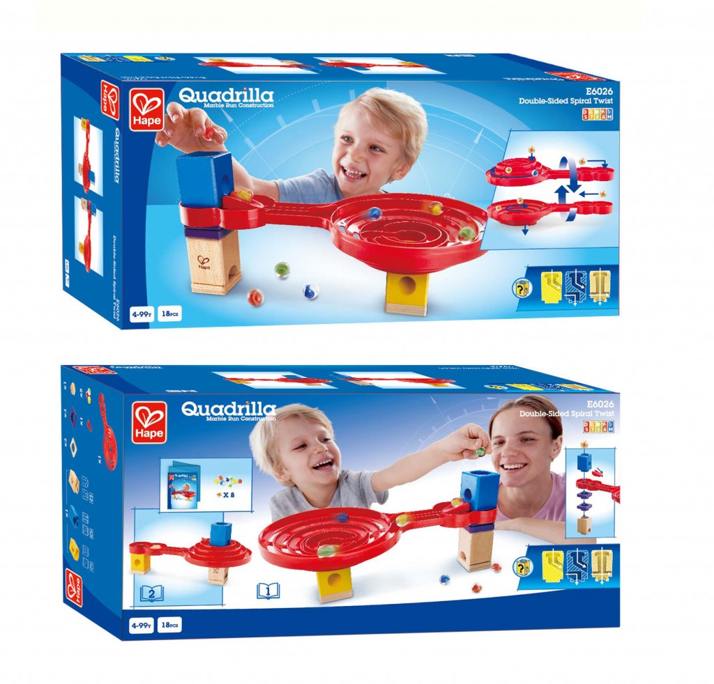 Дървена игра – Двустранна спирала