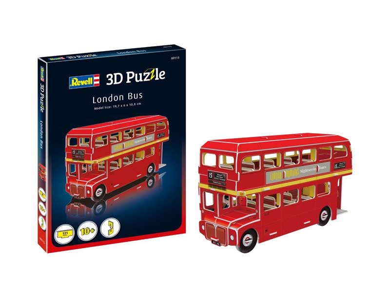Мини пъзел 3D – Лондонски автобус