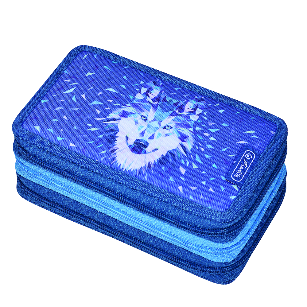 НЕСЕСЕР 31ч с 3 ципа пълен Wild Animals Wolf