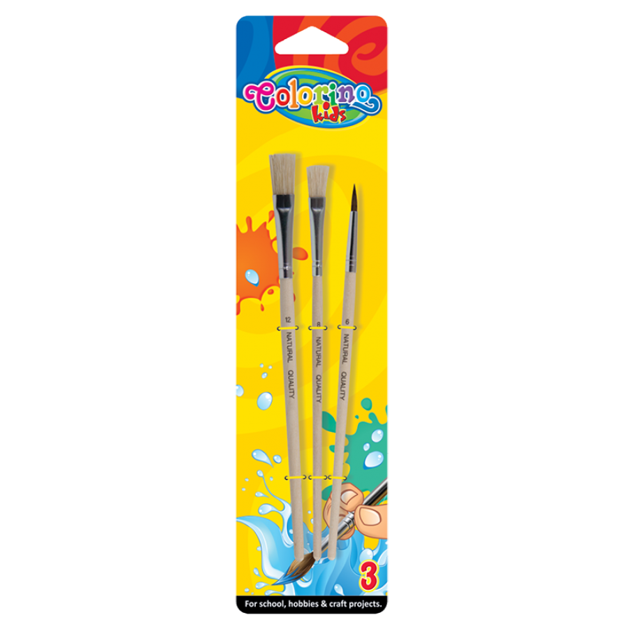 COLORINO KIDS КОМПЛЕКТ ЧЕТКИ ЗА РИСУВАНЕ 3 БР.