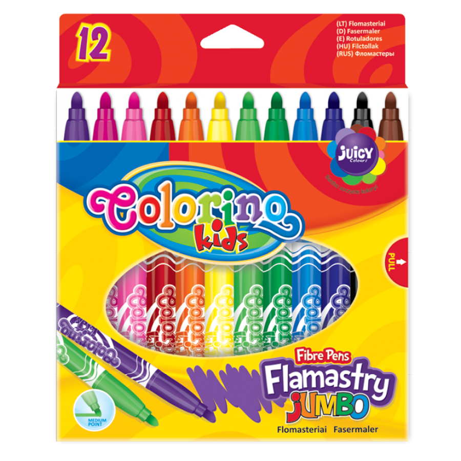 COLORINO KIDS JUMBO ФЛУМАСТРИ 12 ЦВЯТА