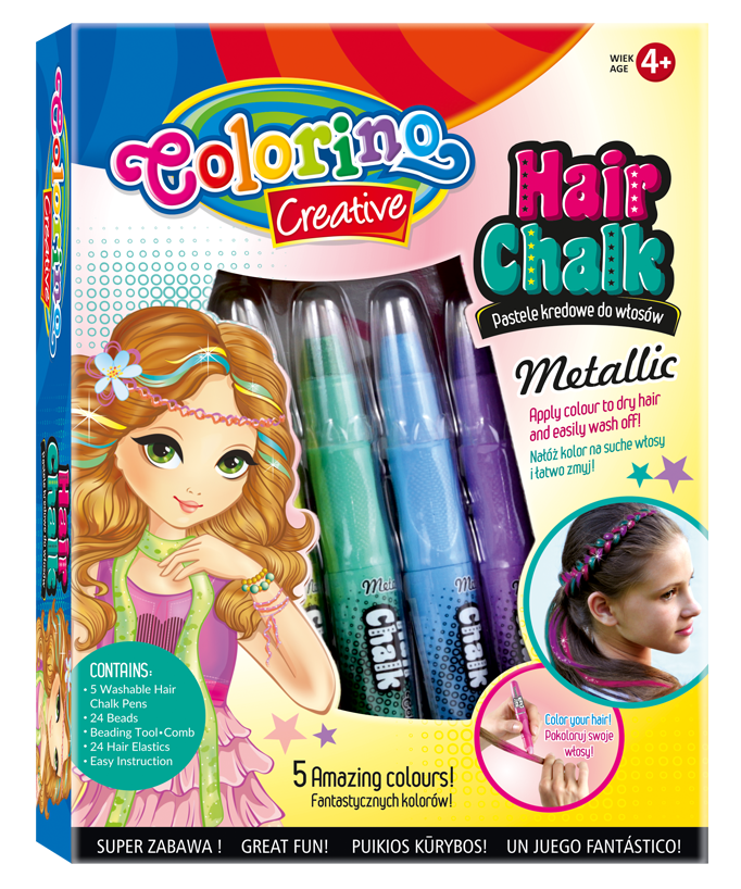 Пастели за коса Girls металик цветове Colorino