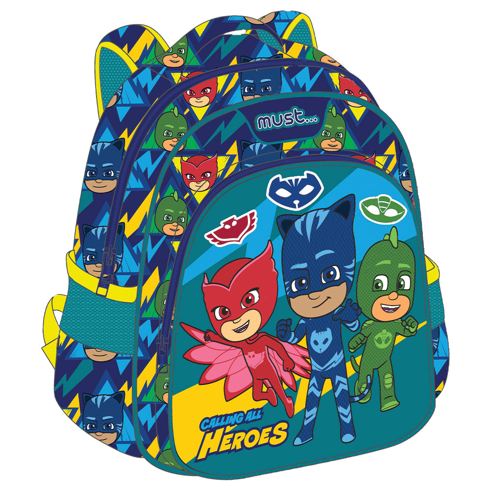 Раница детска с 2 ципа PJ Masks, 31x27x10