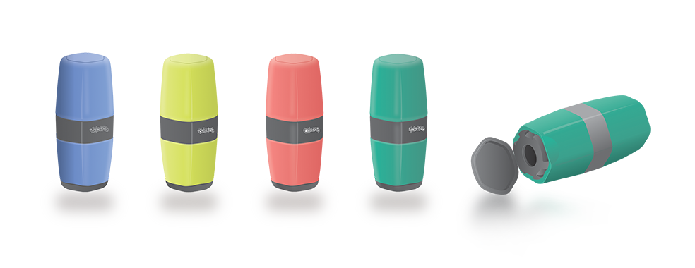 Острилка с гума 2 в 1 Colorino