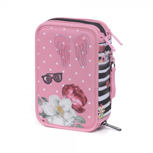 MITAMA PINK FLOWERS НЕСЕСЕР 3 ЦИПА, ЗАРЕДЕН С ПОСОБИЯ