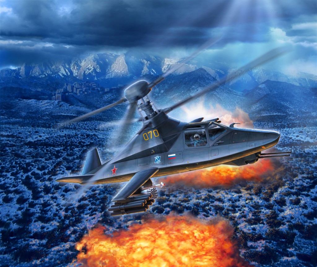 Въртолет Камов Ka-58 Стелд – сглобяем модел