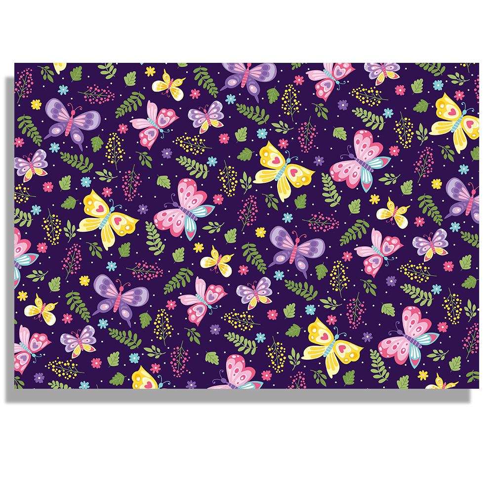 Блок за рисуване №4 Rainbow - Butterflies, 190 g, 10 листа