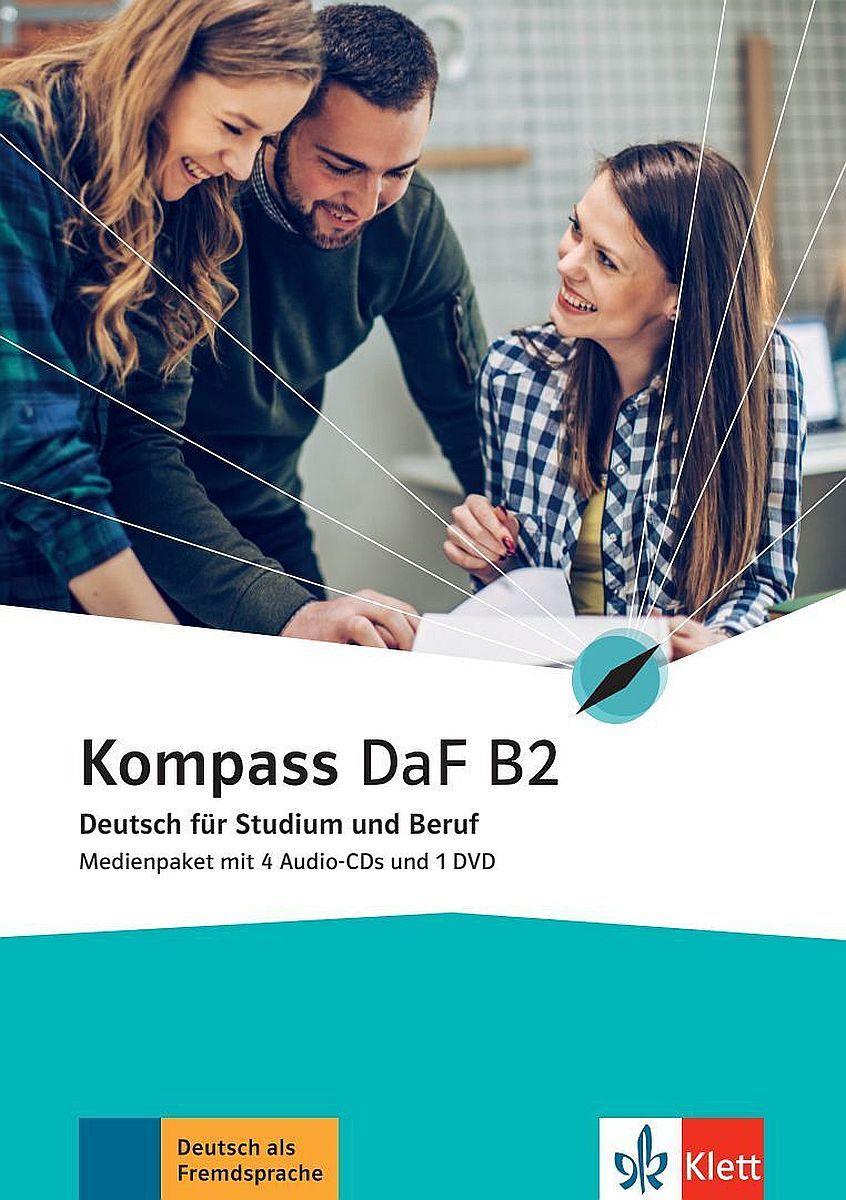 Kompass DaF B2 Medienpaket (4 Audio-CDs + 1 DVD)