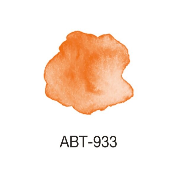 Aкварелен двувърх маркер Tombow ABT Dual Brush, четка 3.5 мм, връх 0.8 мм, 933 orange